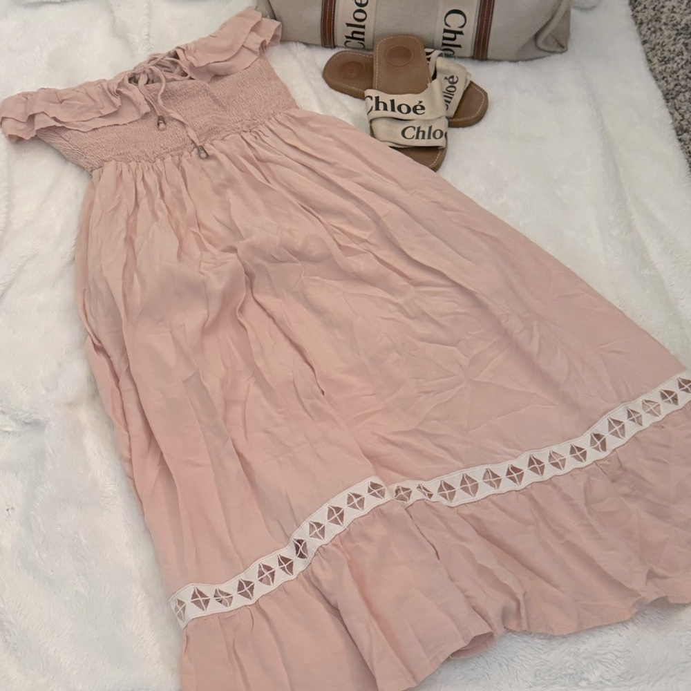 Strapless Pink maxi